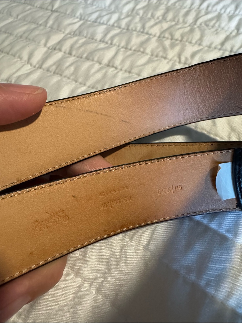 Coach Vintage Leather Belt – Made in Italy – Black – Size 40 / 103.7 cm - Picture 2 of 8